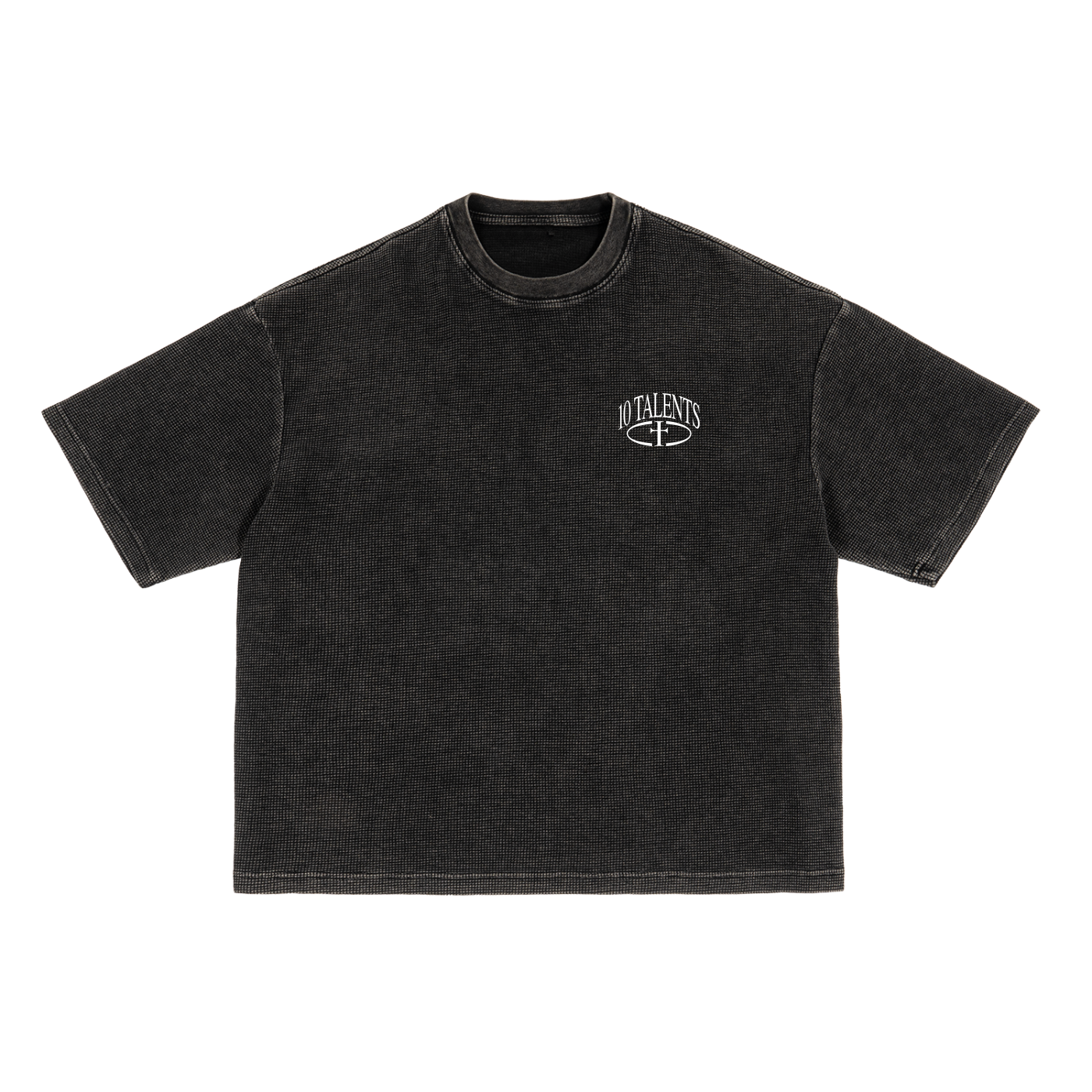 '10TALENTS' Waffle-Texture Tee (Snow Wash)