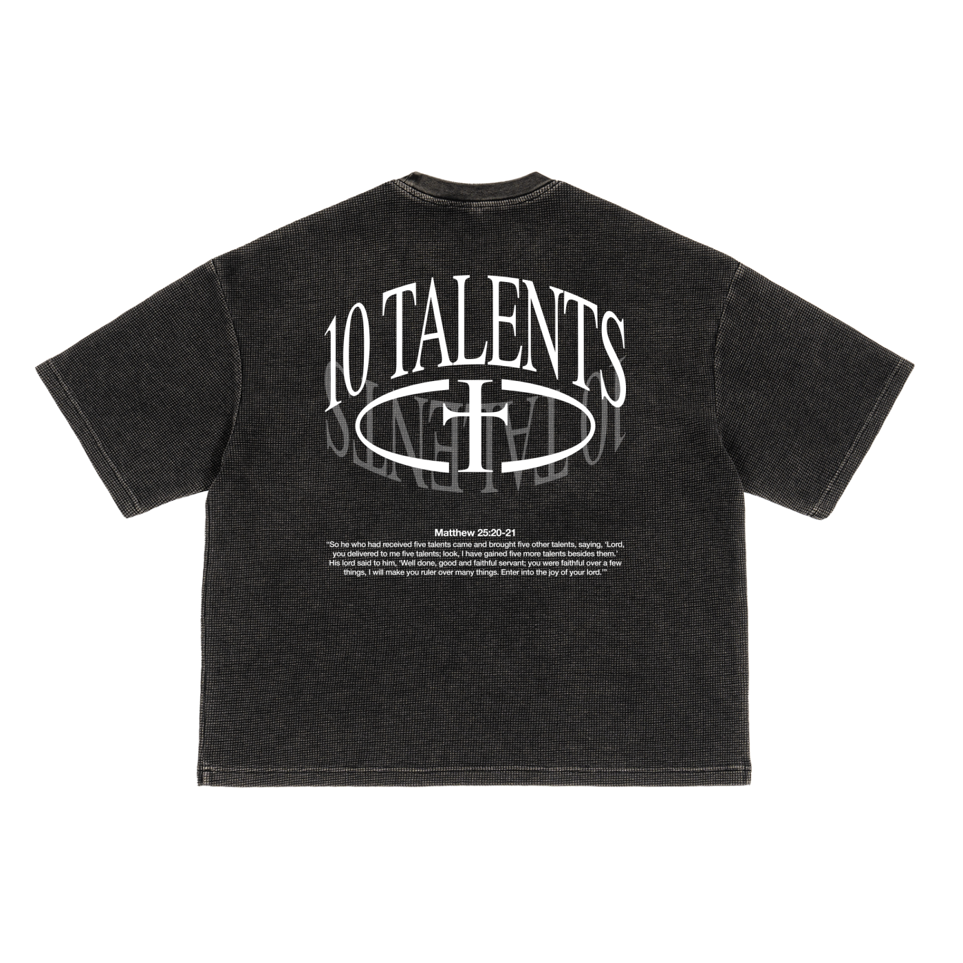 '10TALENTS' Waffle-Texture Tee (Snow Wash)